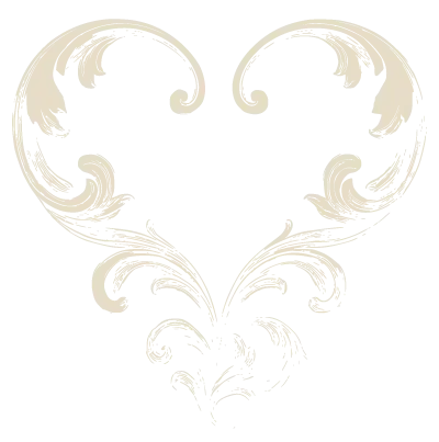 szív formájú barokk minta