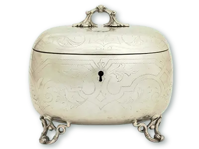 zárható cukortartó ezüst